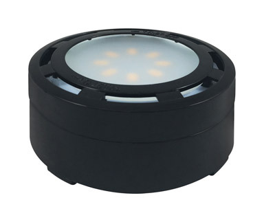 PUCK LIGHT BLK LED 5PK