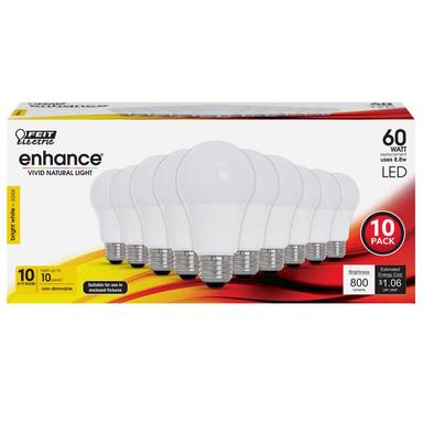 A19 CA 60W LED 10PK