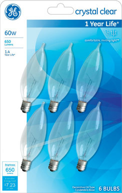 LED CA10 E12 SW 60W 6PK