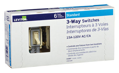Toggle Switch 15a 3-way 6pk Ivy