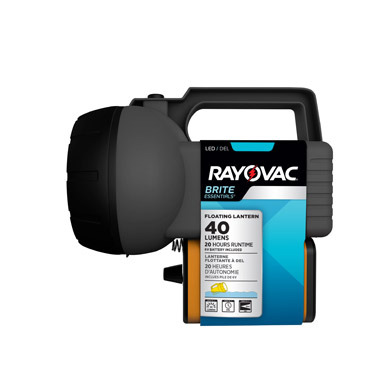 Rayovac Brite Essentials 40 lm Black LED Floating Lantern