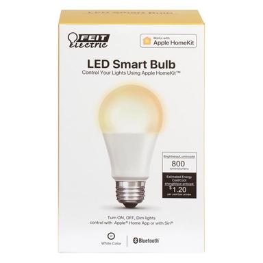 Feit Electric A19 E26 (Medium) LED Smart Bulb White 60 W 1 pk