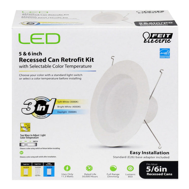 LED RETROFIT 6" 11.3W WH