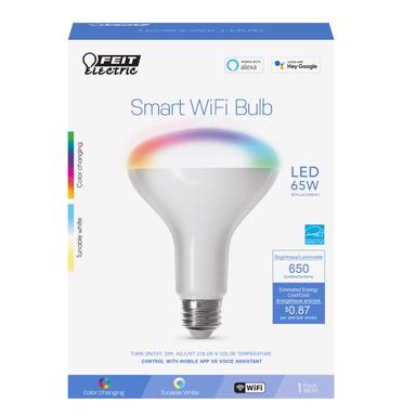 Feit Electric BR30 E26 (Medium) Smart WiFi LED Bulb Color Changing 65 W 1 pk