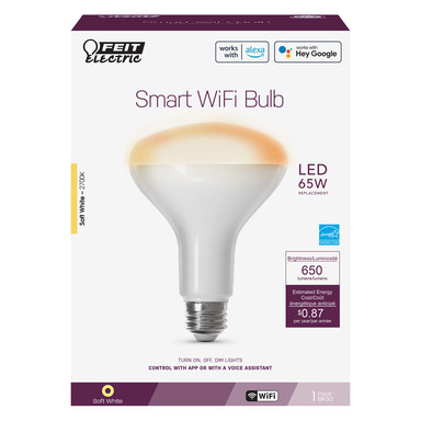 Feit Electric BR30 E26 (Medium) Smart WiFi LED Bulb Soft White 65 W 1 pk