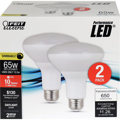 65W FLOOD BR30 DL 2PK LED