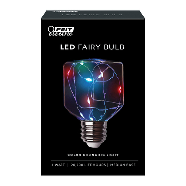 Feit Electric Fairy Square E26 (Medium) LED Bulb Multi-Colored 0 W 1 pk