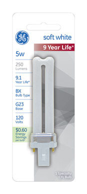 CFL BIAX 2PIN PLUGIN 5W