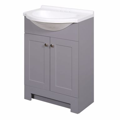 24X16 EURO GRAY VANITY  WHT TOP