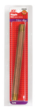 Ace Nipple 1/4"x6" Brs