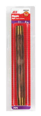 Ace Nipple 3/8"x6" Brs