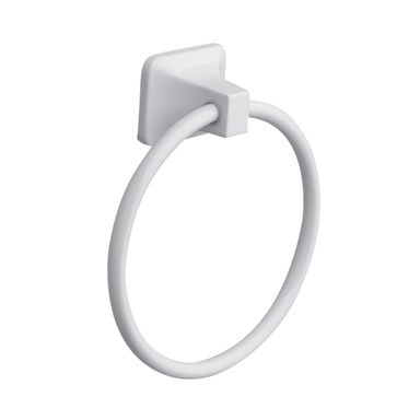 TOWEL RING STN WHT