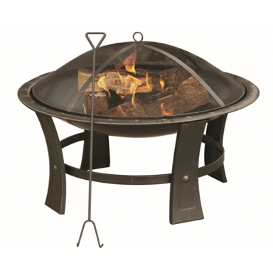 FIRE PIT WOOD RND 29"D