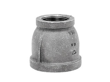 1-1/2 x 1-1/4" Black Coupling