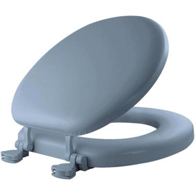 Blue Round Soft Toilet Seat
