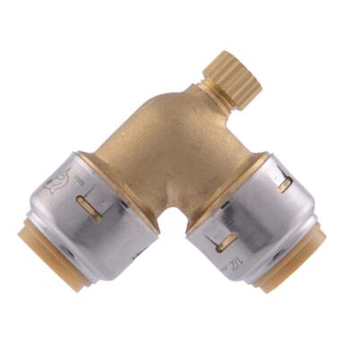 1/2 Brass PTC 90* Elbow w/Drain