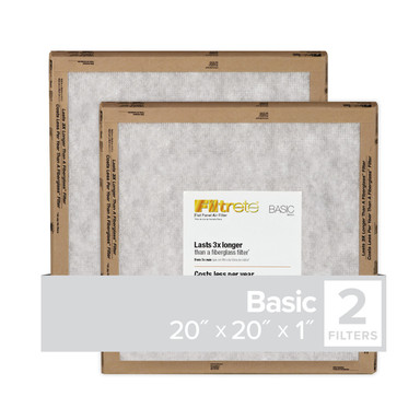 2PK 20"X20"X1" Flat Panel Filter