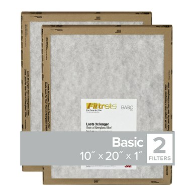 2PK 10"X20"X1" Flat Panel Filter