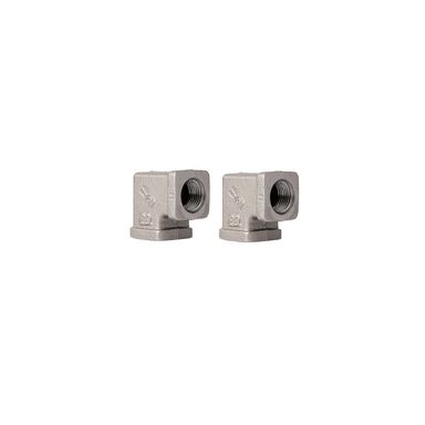 ELBW 90D SQ 1/2" BLK 2PK