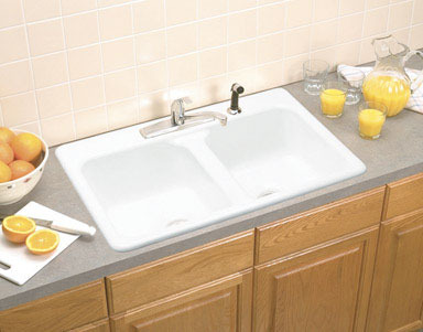 SINK 2BWL WHT 33X22X8