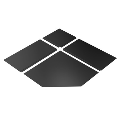 CORNER HEARTH PAD BK STL