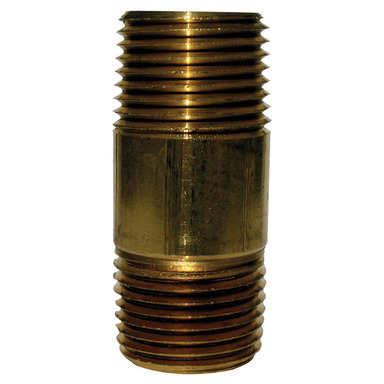 ATC 3/8 in. MPT X 3/8 in. D MPT Red Brass Nipple 2-1/2 in. L