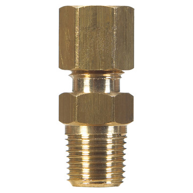 ATC 3/8 in. Compression X 1/4 in. D Male Brass Connector