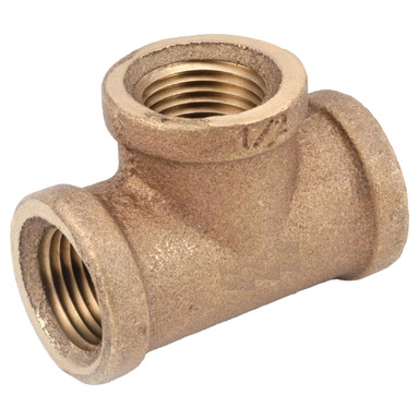 TEE RED BRASS 1/4"FPT