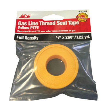 1/2"x260" Yellow Gas Tape