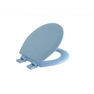 Round Blue Wood Toilet Seat