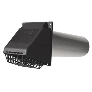 Dryr Vnt Hd Mtlc Blk 4"
