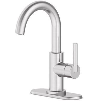 Nickel Single-Handle Sink Faucet