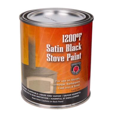 STOVE PAINT STN BLK 1PT