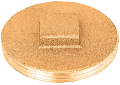 3-1/2" Brass Raised Head Plug