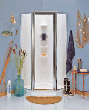 SHOWER NEO 38"CHRM/WHITE