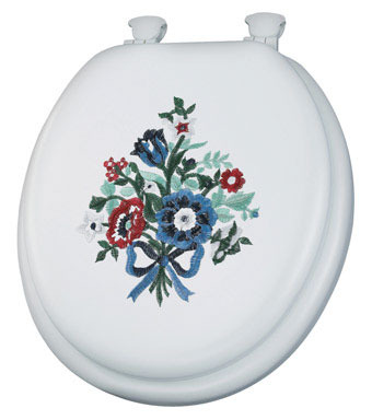 TOILET SEAT RND BOUQUET