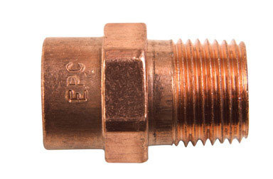 Nibco 1/2 in. Copper  T X 3/8 in. D MIP  Copper Pipe Adapter