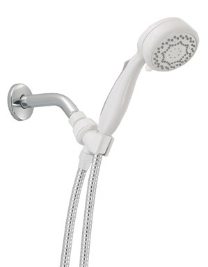 Delta White Stainless Steel 7 settings Showerhead 1.75 gpm