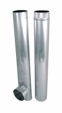 Deflect-O 7.38 in. L X 4 in. D Silver Aluminum Skinny Duct
