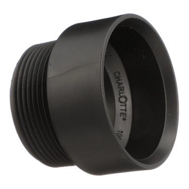 Charlotte Pipe 1-1/2 in. Hub  T X 1-1/2 in. D MPT  ABS Adapter