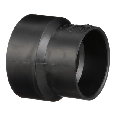 Charlotte Pipe 4 in. Hub  T X 3 in. D Hub  ABS Coupling