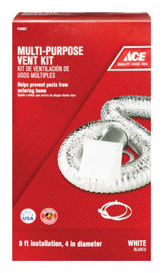 VENT KIT DYER 8'WHITE HOOD