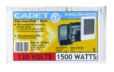 HEATR WALL1500W 120V WHT
