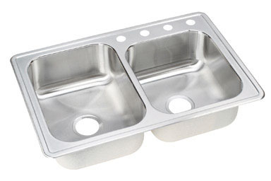 SINK OFFSET DBLBOWL 8"