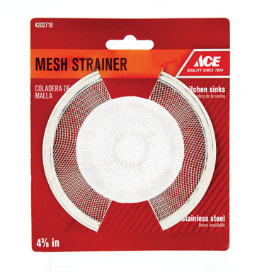 Ace 4-1/2 in. D Chrome Stainless Steel Mesh Strainer
