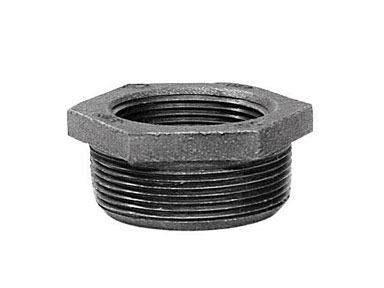 1 x 1/2" Black Hex Bushing