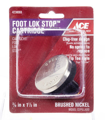 3/8 Nickel Foot Lok Tub Stopper