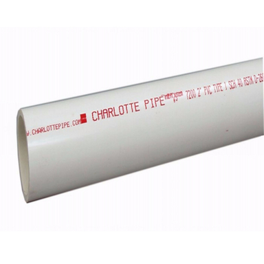 Charlotte Pipe Schedule 40 PVC Dual Rated Pipe 2 in. D X 10 ft. L Plain End 280 psi