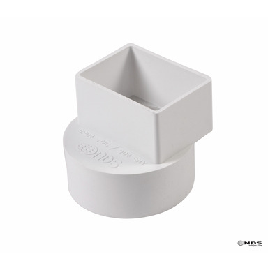 NDS Schedule 35 2 in. Hub each T X 3 in. D Female  PVC Flush Downspout Adapter