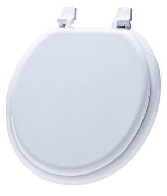 Mayfair by Bemis Round White Molded Wood Toilet Seat